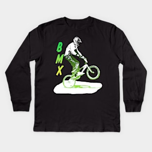 bmx racer Kids Long Sleeve T-Shirt